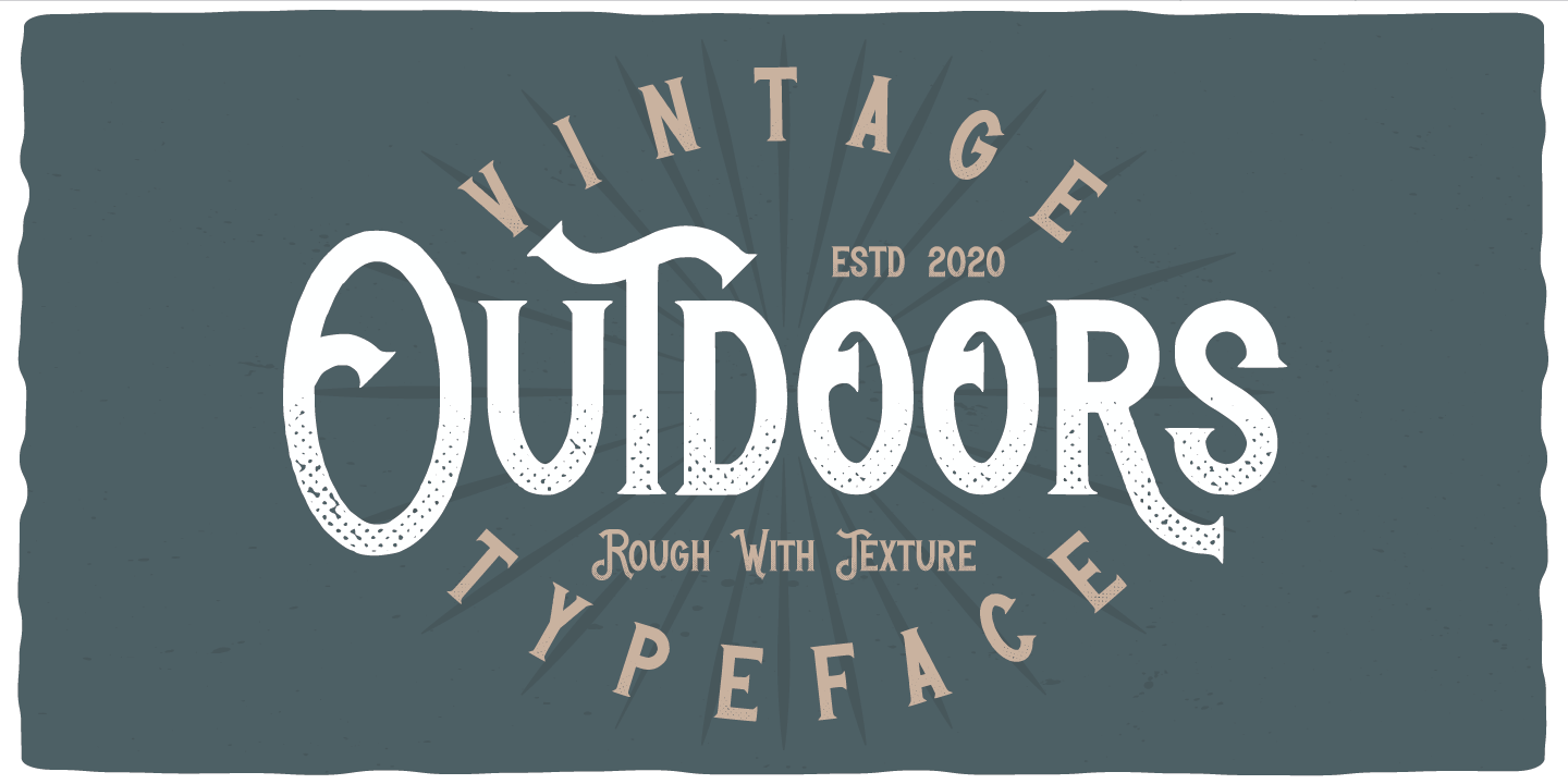 Outdoors Font preview